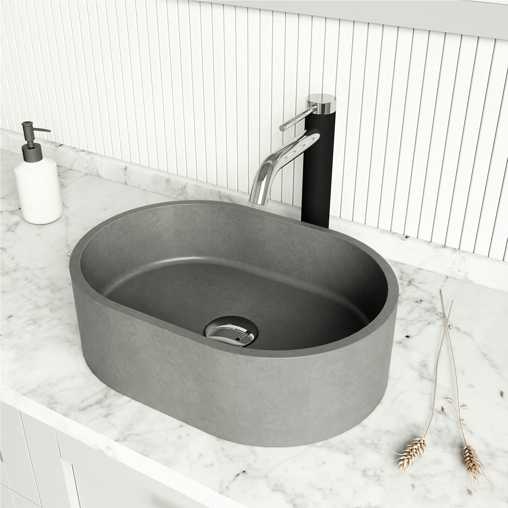 VIGO 2.75" Diameter Vessel Bathroom Sink Pop-Up Drain and Mounting Ring Without Overflow in Chrome Finish