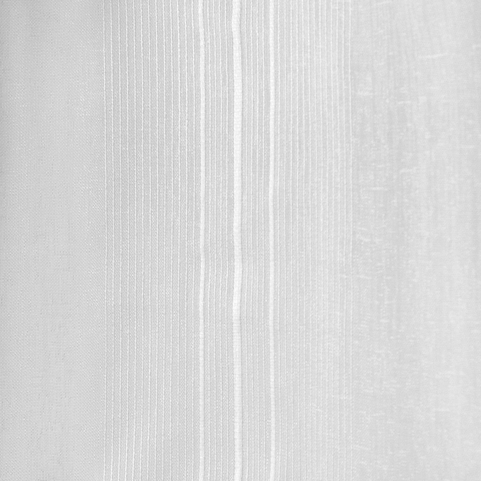 Exclusive Home Penny Sheer Embellished Stripe Grommet Top Curtain Panel Pair, 50"x96", Winter White