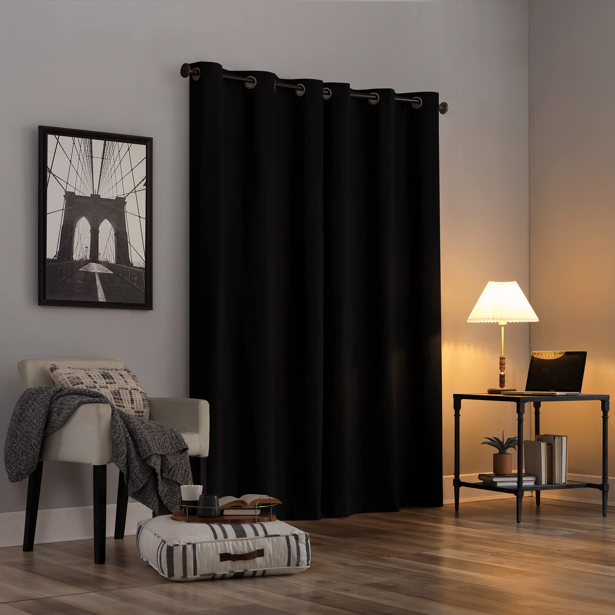 Sun Zero Cyrus Thermal 100% Blackout Grommet Curtain Single Panel