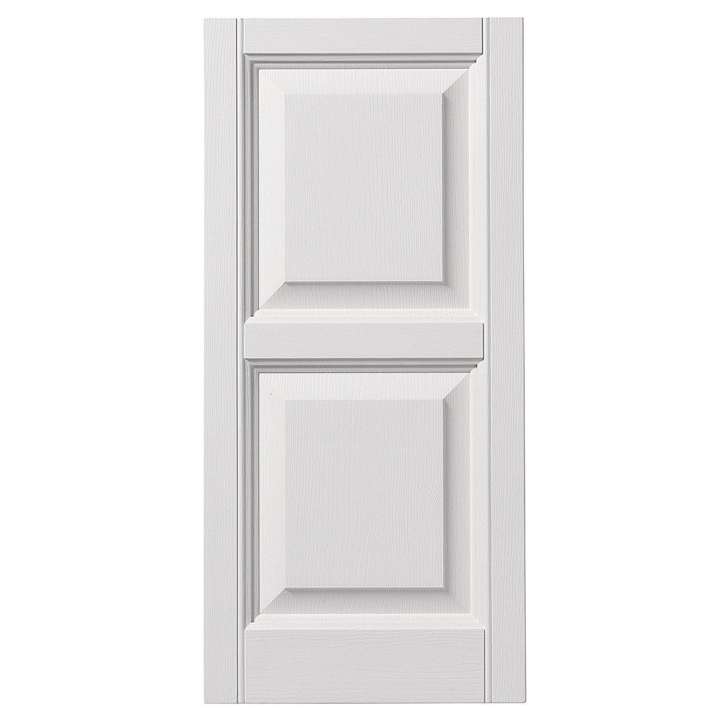 Ply Gem Shutters and Accents VINRP1235 11 Raised Panel Shutter, 12", White