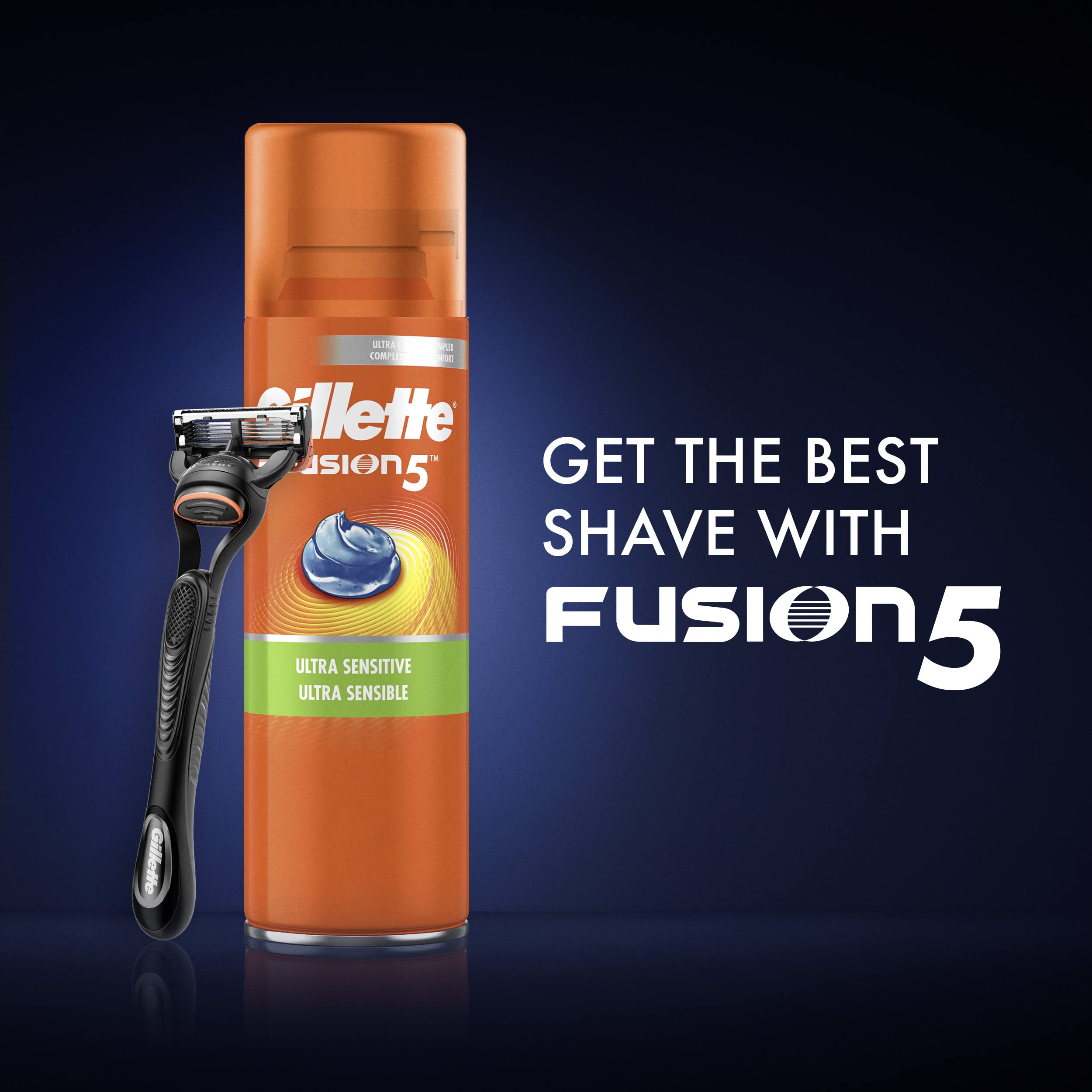 Gillette Fusion5 Ultra Sensitive Shave Gel, 7 Ounce