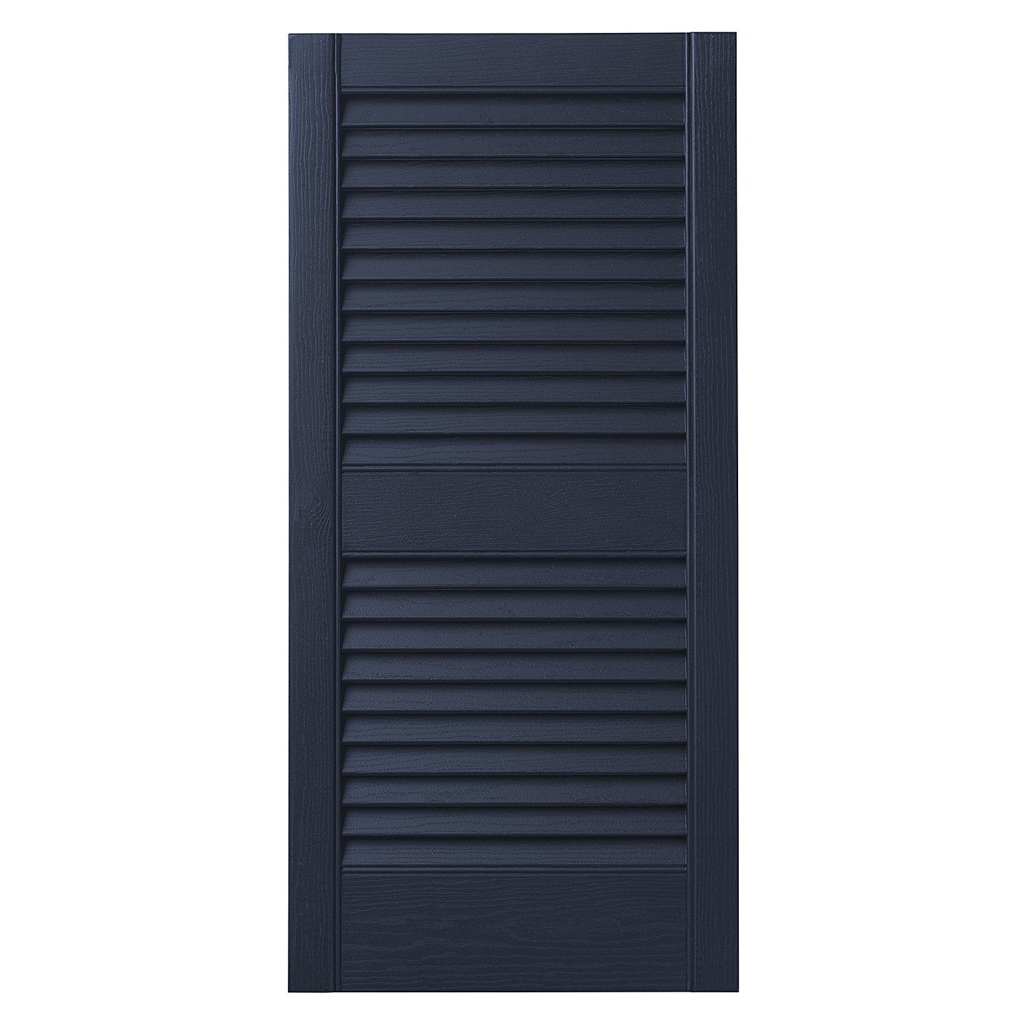 Ply Gem Shutters and Accents VINLV1539 95 Louvered Shutter, 15", Dark Navy