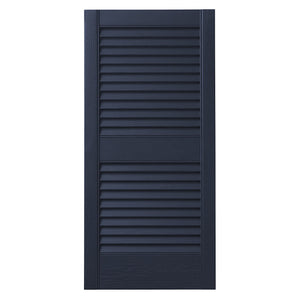 Ply Gem Shutters and Accents VINLV1539 95 Louvered Shutter, 15", Dark Navy