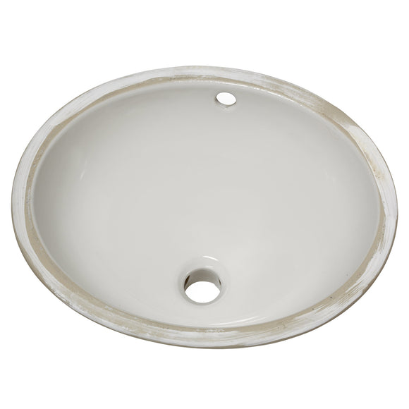 American Standard 495221.020 Ovalyn Ceramic Undermount Oval Bathroom sink, 19.25
