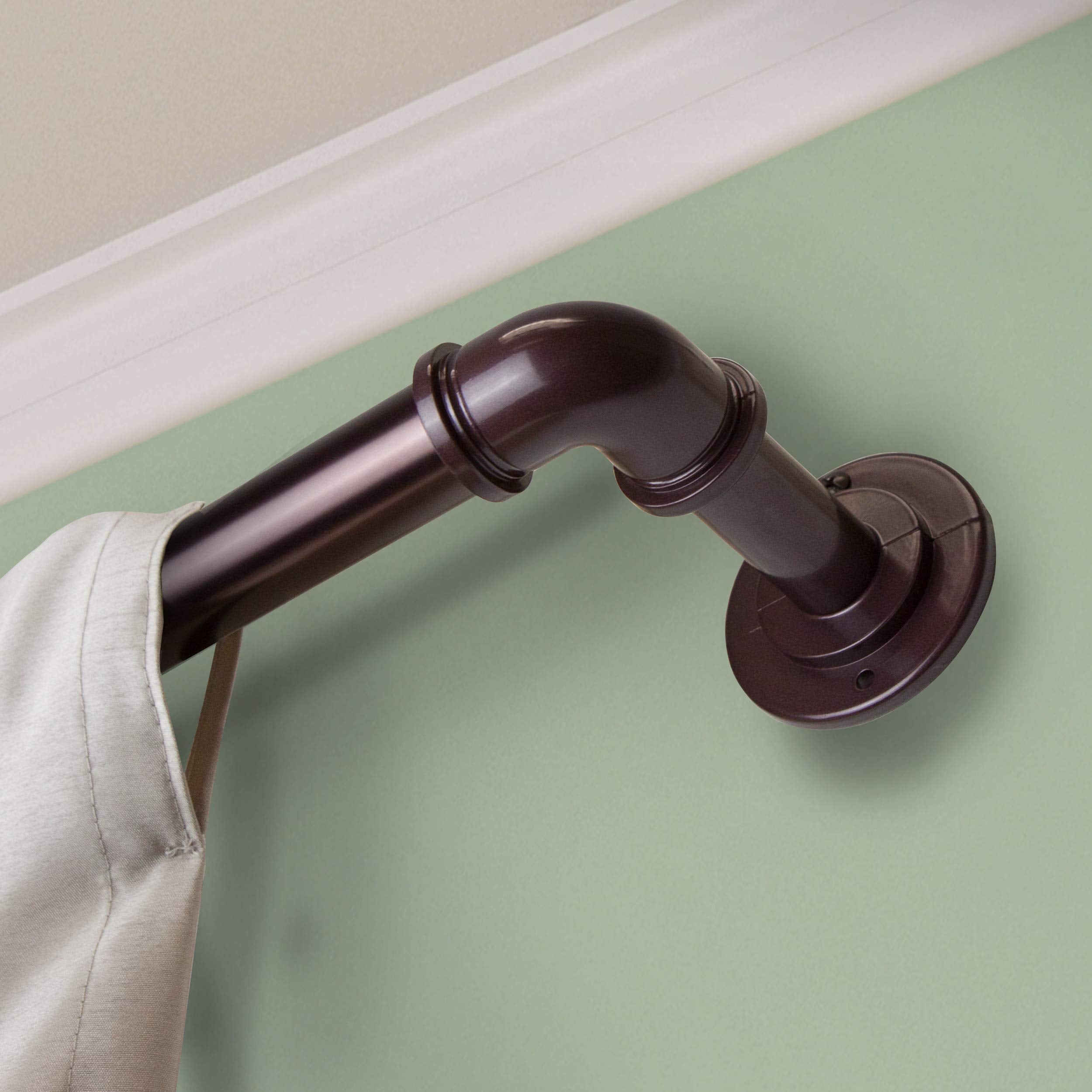 Rod Desyne 1 inch Blackout Curtain Rod, 48 x 84, Bronze