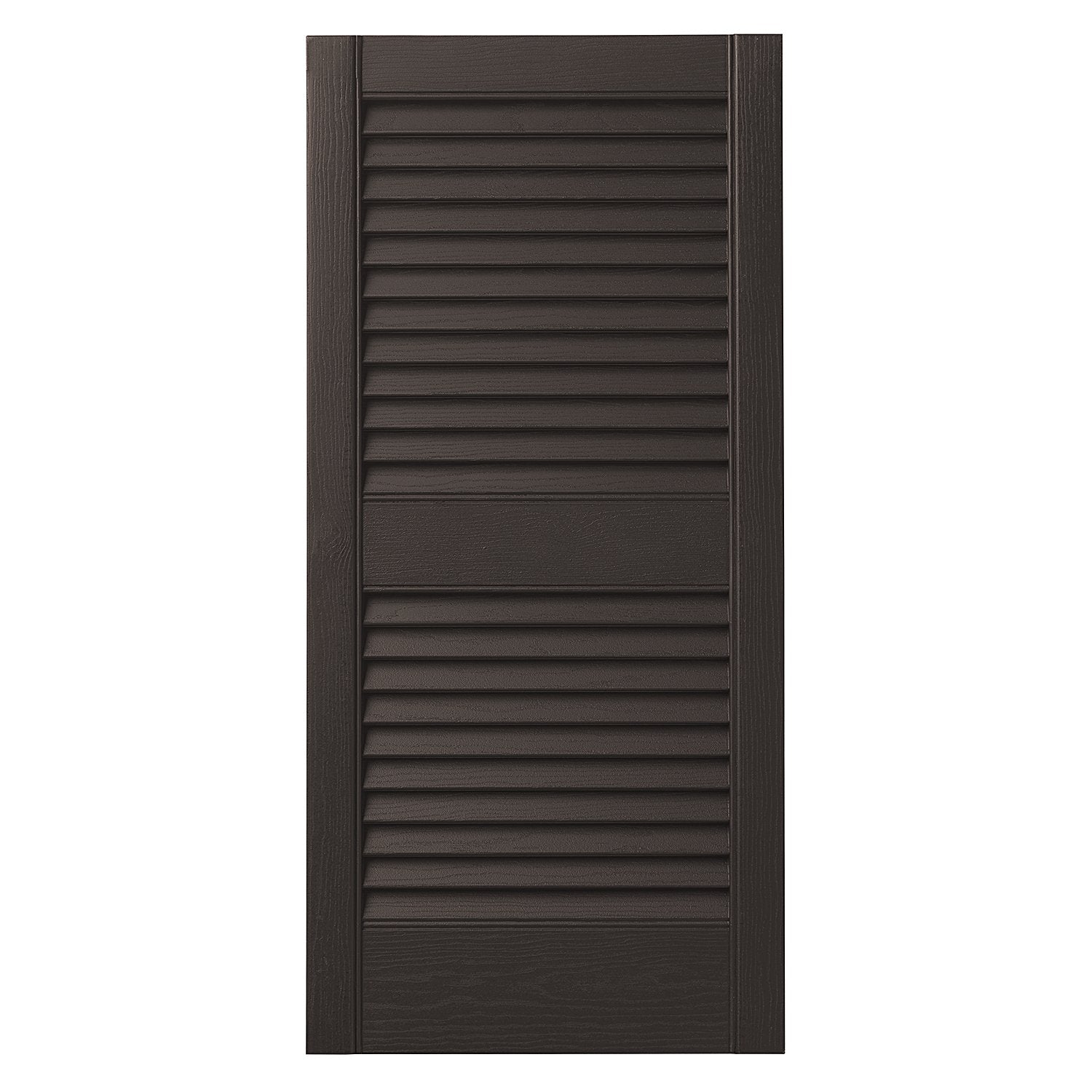 Ply Gem Shutters and Accents VINLV1539 59 Louvered Shutter, 15", Brown