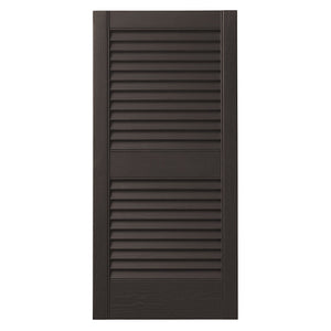 Ply Gem Shutters and Accents VINLV1539 59 Louvered Shutter, 15", Brown