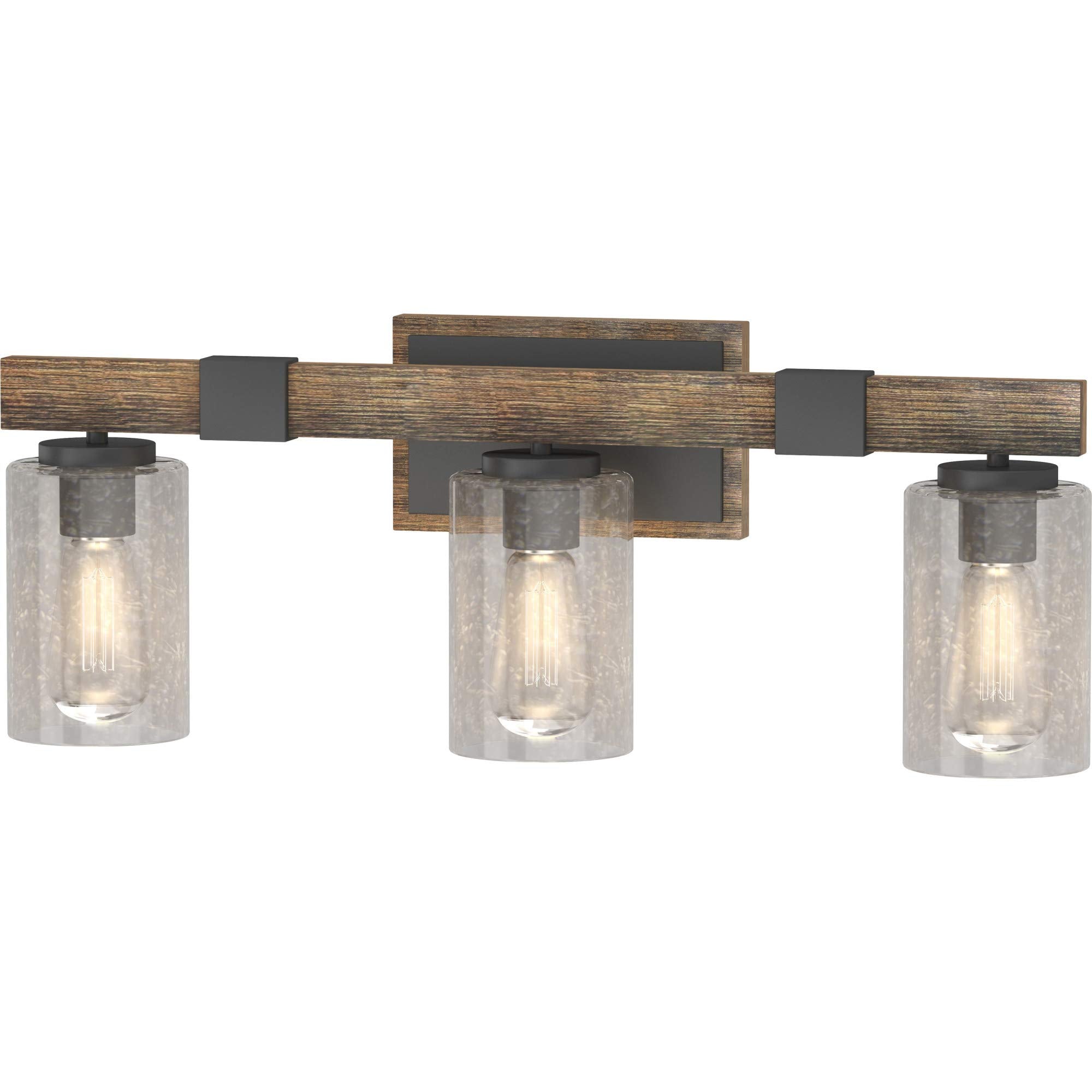 Volume Lighting V4373-84 Volume Lighting V4373 3 Light 24" Wide Vanity Light with Seedy Glass