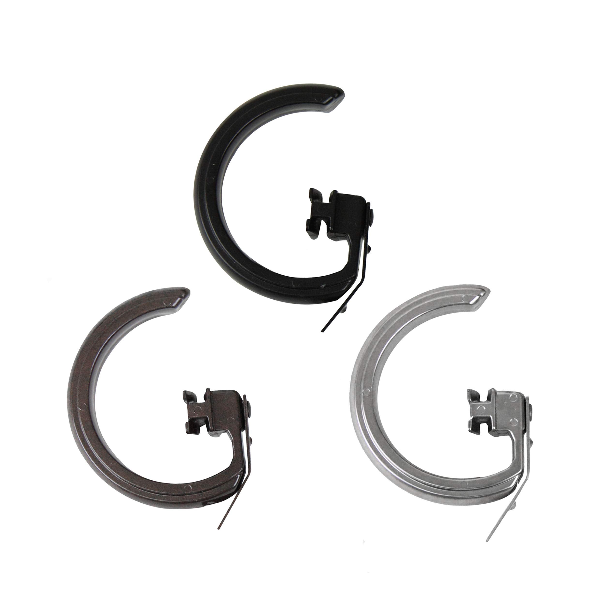 Rod Desyne Rings for Decorative Traverse Rod for Windows, Cocoa, Set of 10