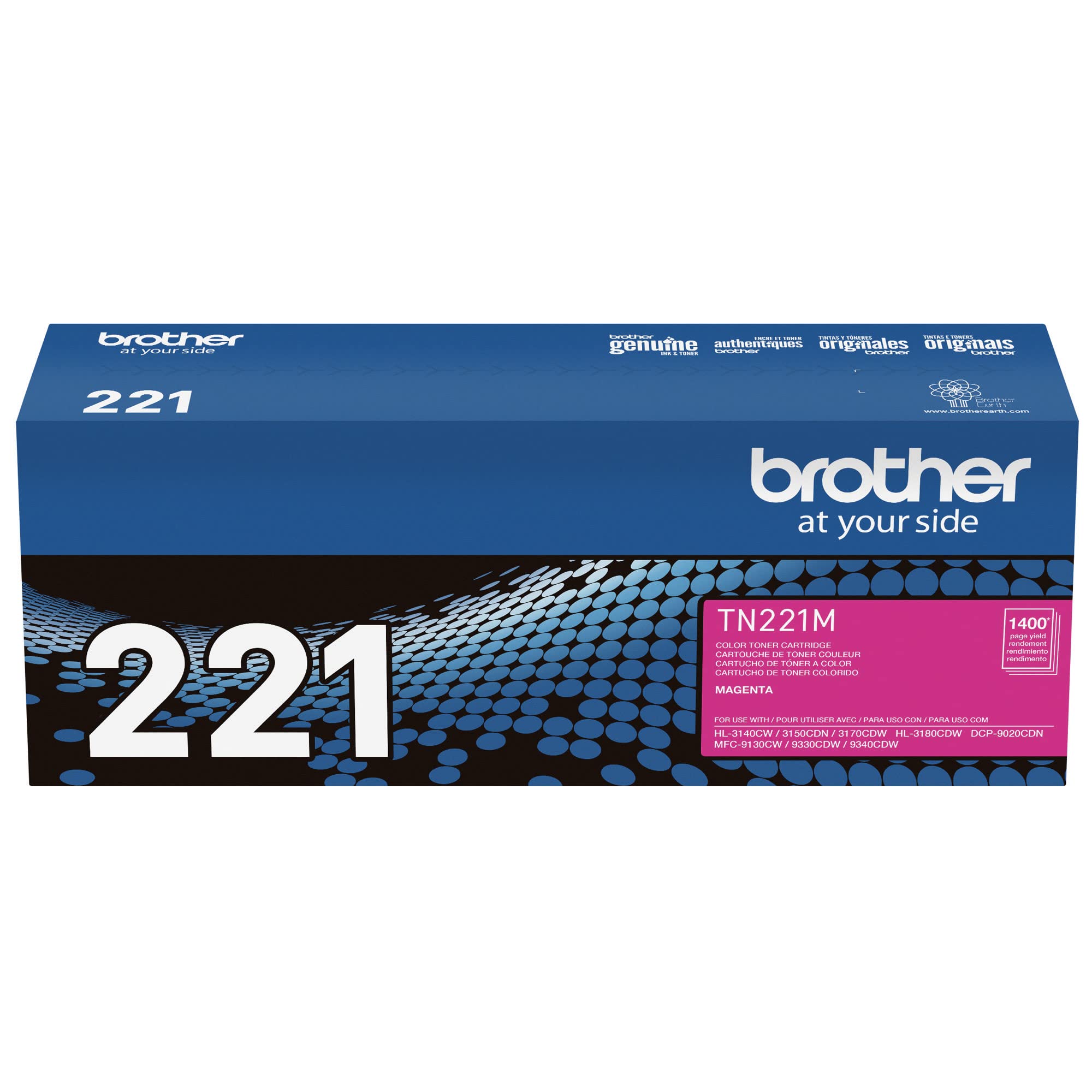 Brother TN221M Standard Yield Magenta Toner, 1 Pack