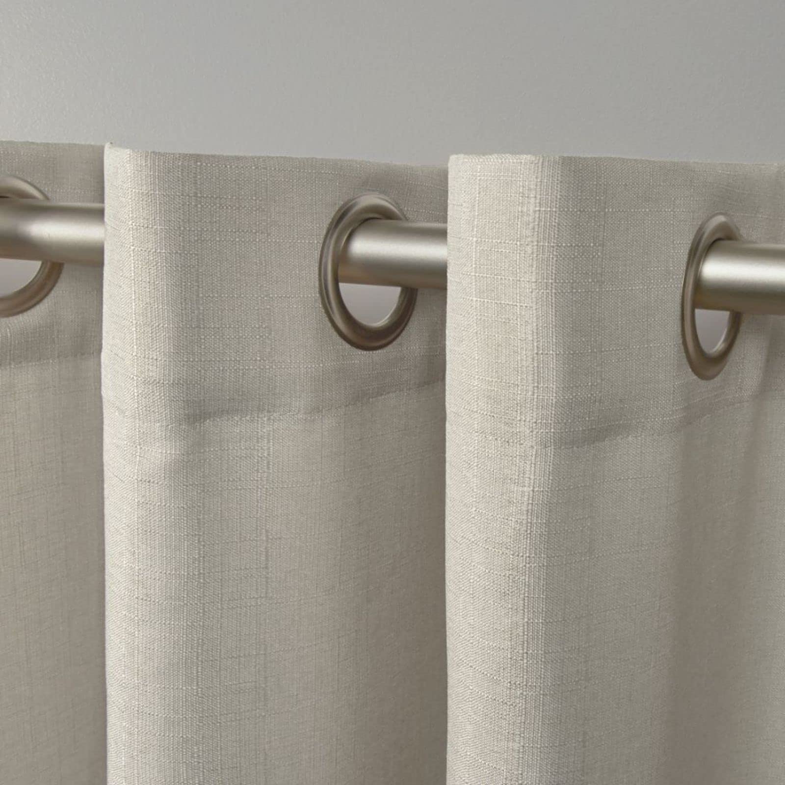 Exclusive Home Curtains Loha Light Filtering Grommet Straight Valance, 54"x18", Natural