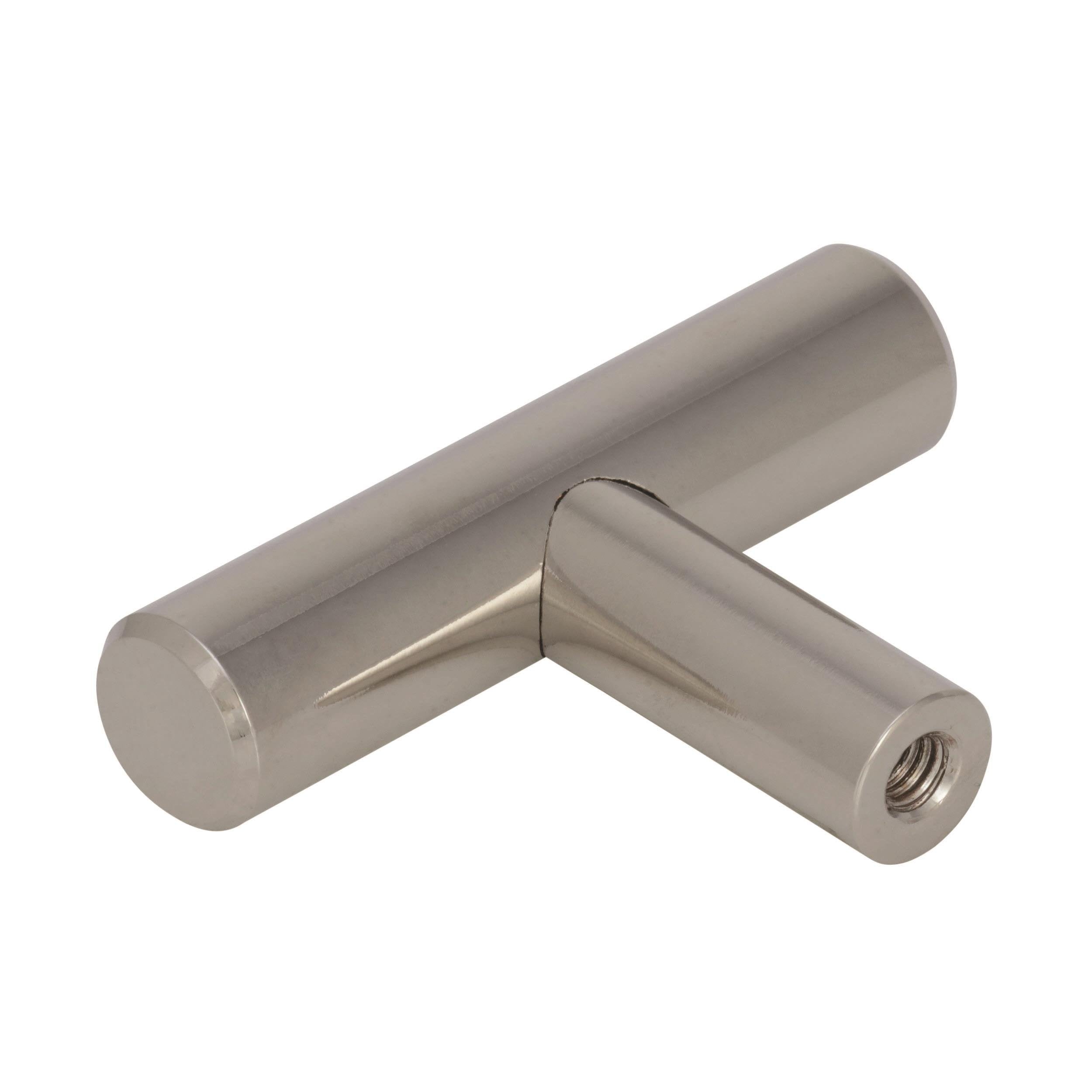 Amerock | Cabinet Knob | Polished Nickel | 1-15/16 inch (49 mm) Length | Bar Pulls | 1 Pack | Drawer Knob | Cabinet Hardware