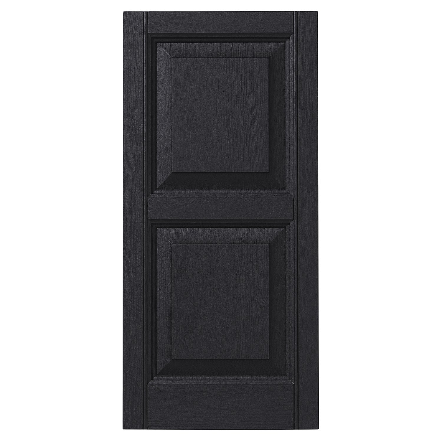 Ply Gem Shutters and Accents VINRP1239 33 Raised Panel Shutter, 12", Black