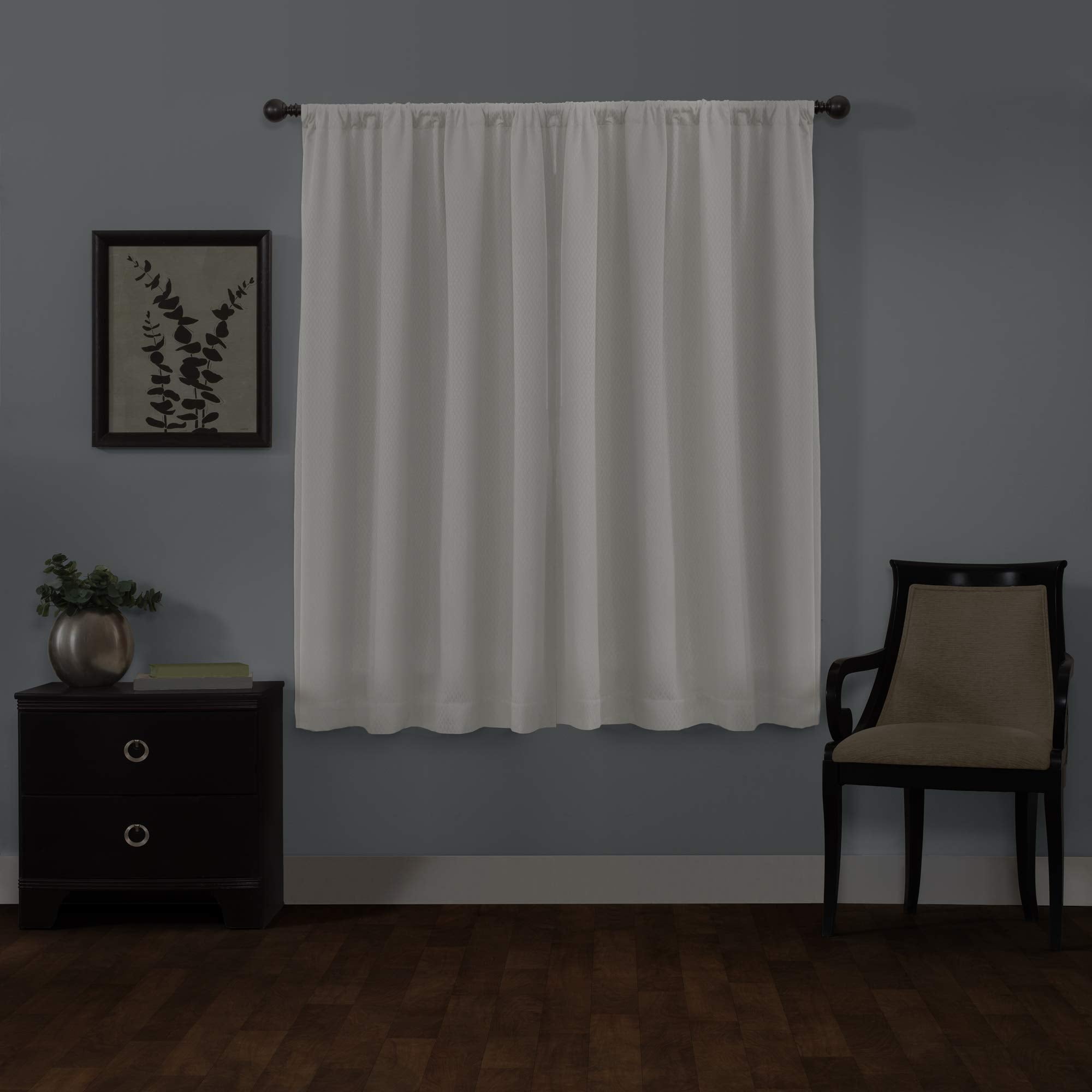 Maytex Jamie Blackout Window Curtain, 50 inches x 63 inches, Stone