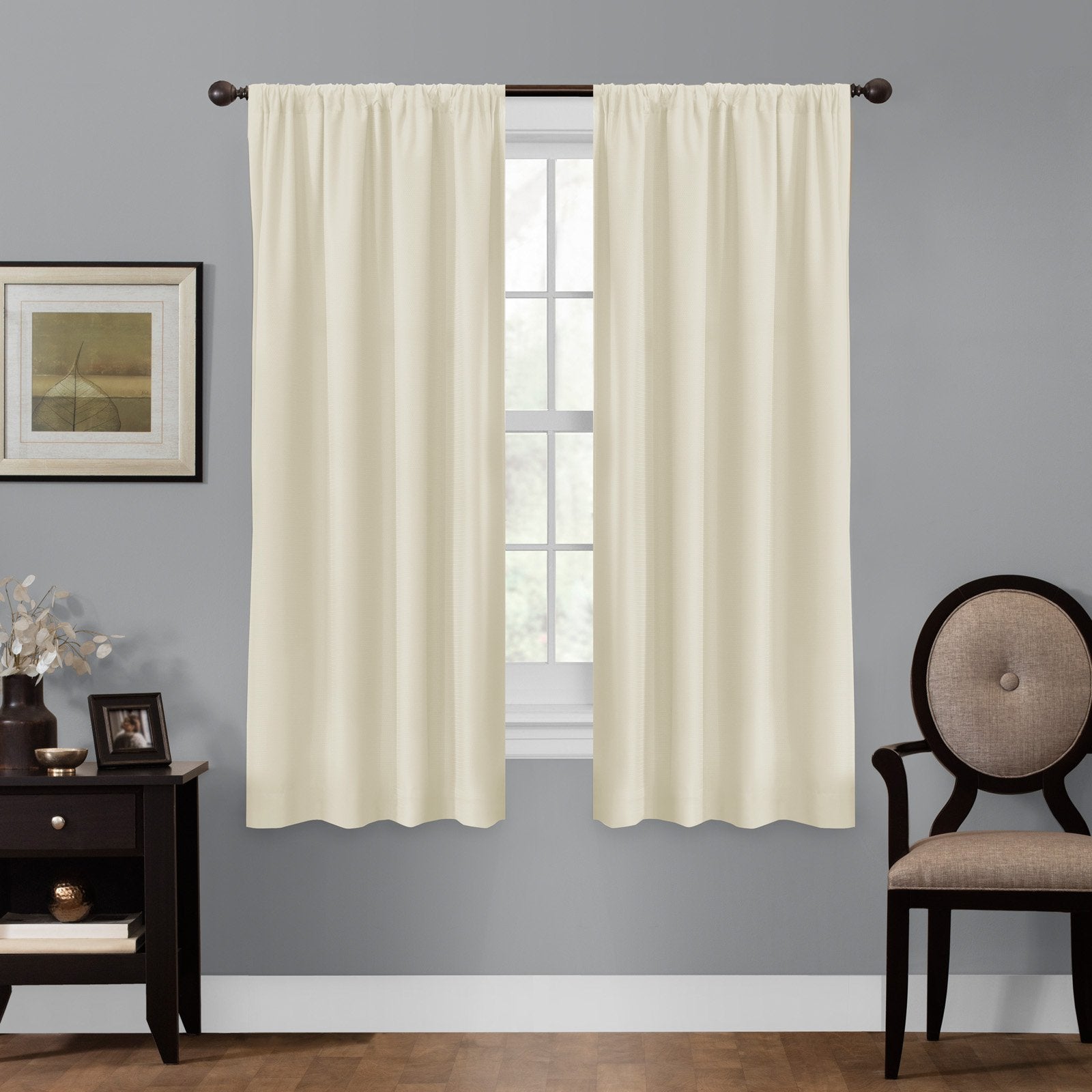 Maytex Smart Curtains Julius 100 Percent Blackout Window Panel, 50 inches x 63 inches, Navy