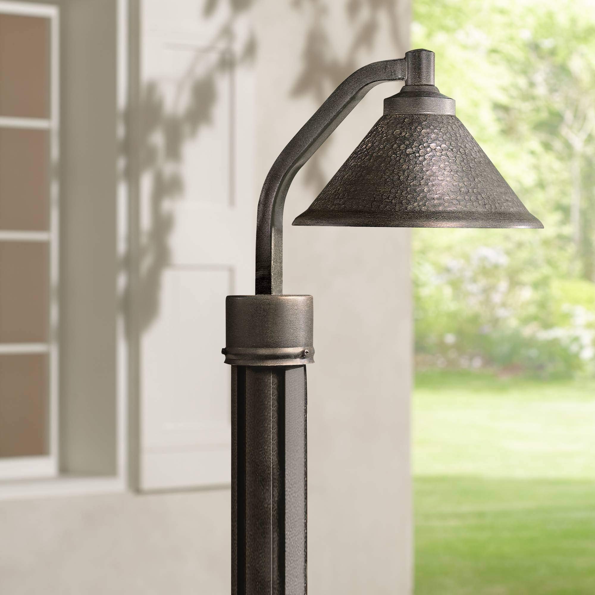 Minka Lavery 1 Light LED Post Mount in Aspen Bronze Finish w/Metal Shade