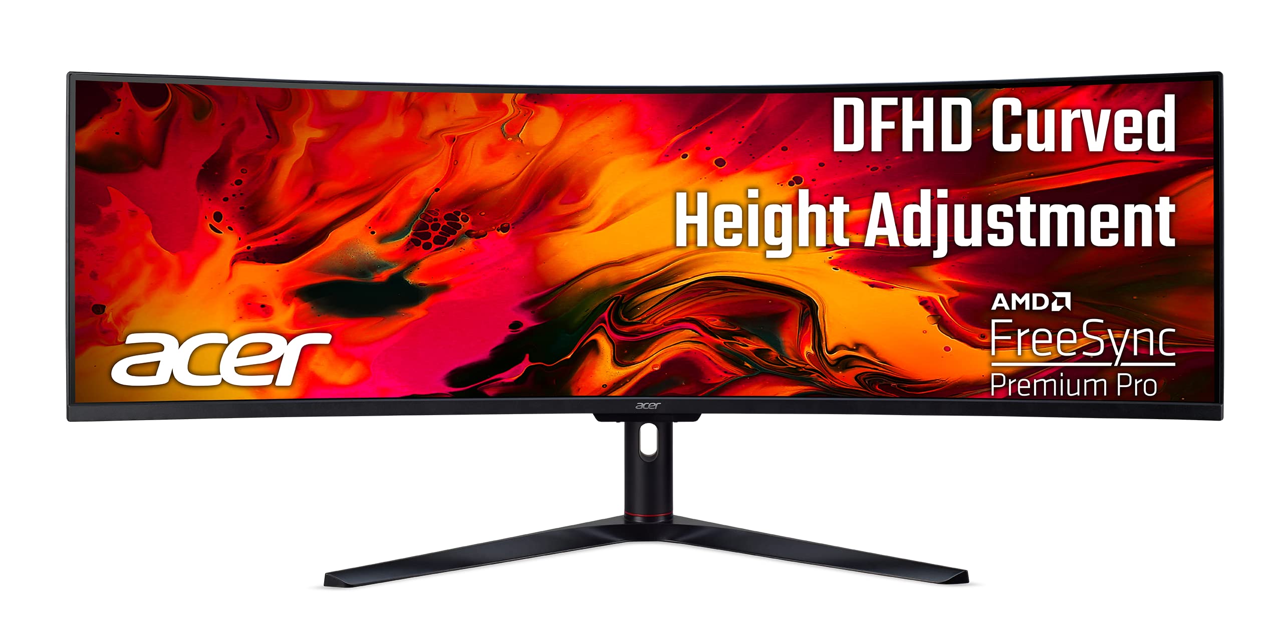 Acer EI491CR Sbmiiiphx 49" 1800R Curved DFHD (3840x1080) Gaming Monitor | AMD FreeSync Premium Pro | 32:9 | Up to 144Hz | 4ms | 90% DCI-P3 | DisplayHDR400 | 1xDisplay Port 1.2, 1xHDMI 2.0 & 2xHDMI 1.4