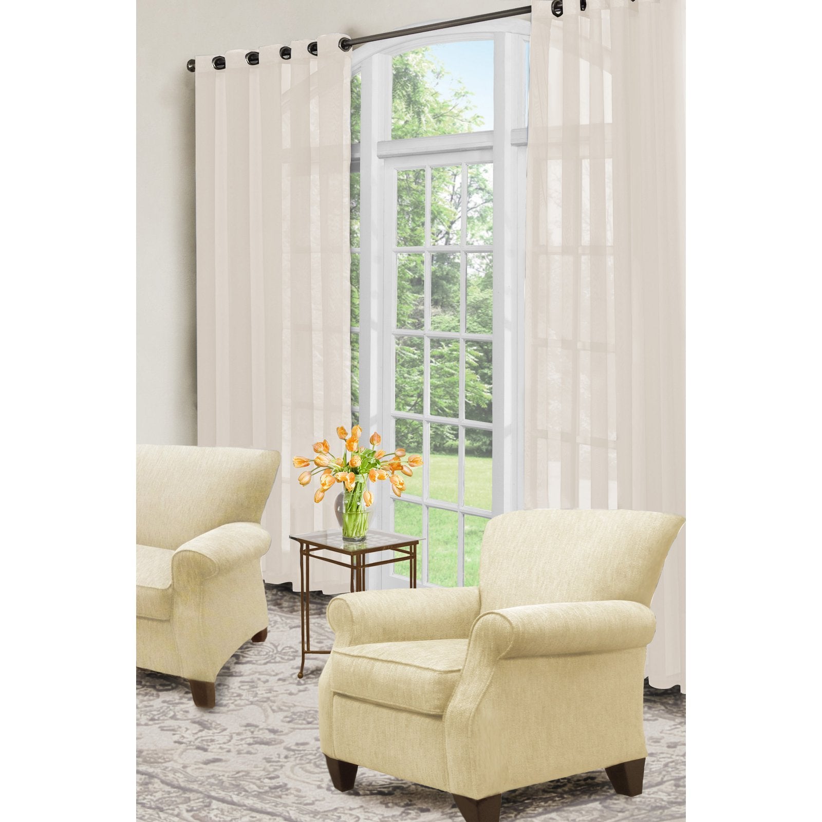 Arm & Hammer Arm and Hammer Curtain Fresh Odor-Neutralizing Single Curtain Panel White 59x63 63 Inches