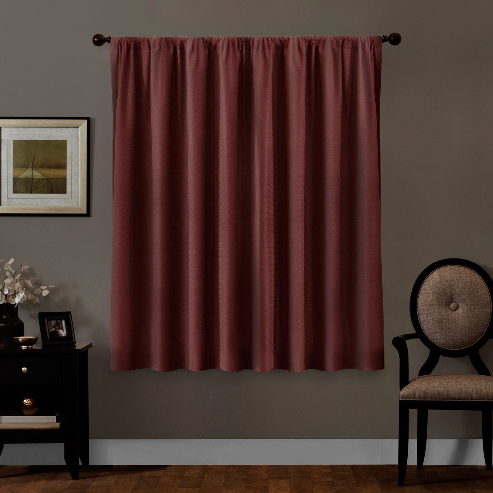Maytex Smart Curtains Julius 100 Percent Blackout Window Panel, 50 inches x 63 inches, Navy
