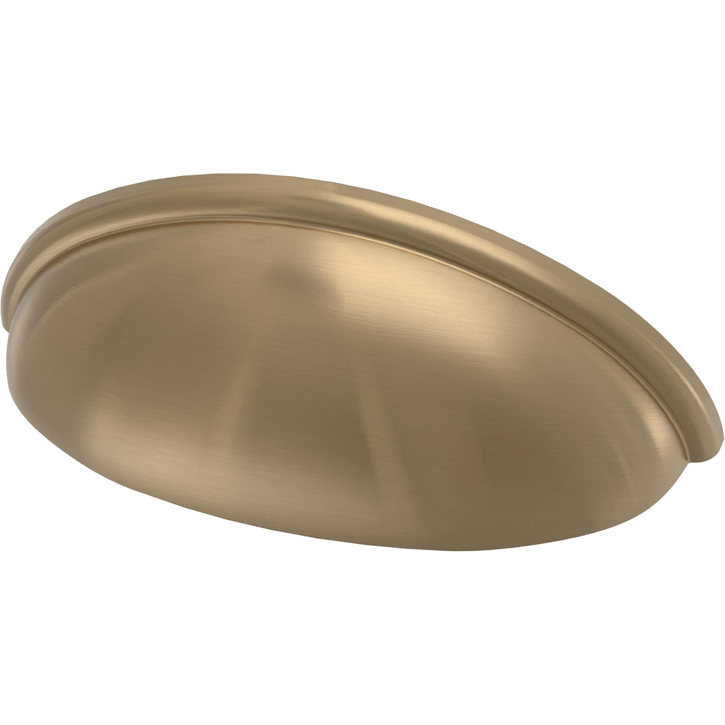 Franklin Brass Contemporary Cup (5-Pack) Cabinet Handles 3" Hole to Hole Champagne Bronze Kitchen Cabinet Pulls Drawer Handles Cabinet Hardware Dresser Gold Drawer Pulls P34702K-CZ-B