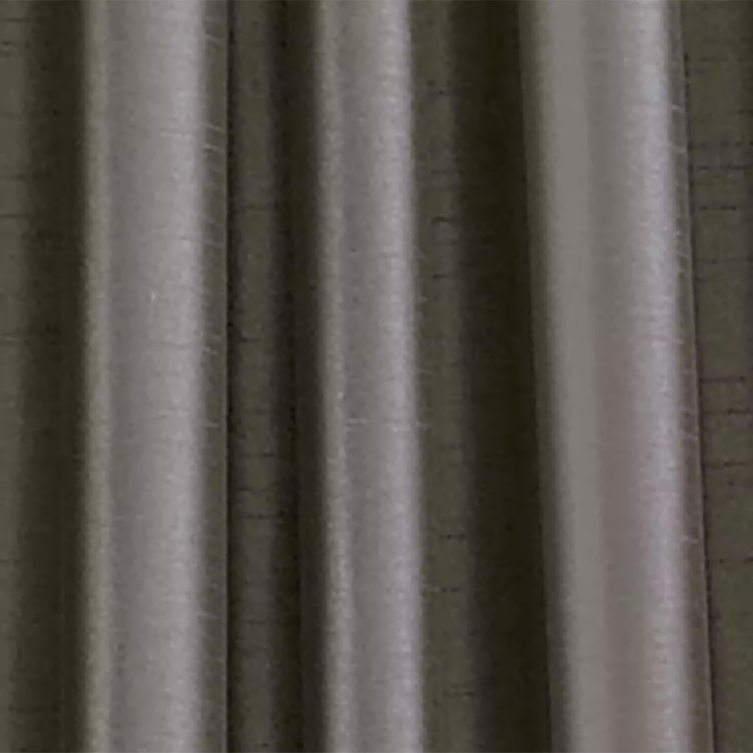 Curtainworks Marquee Faux Silk Pinch Pleat Curtain Panel, 30 by 84", Pewter,1Q80000GPT