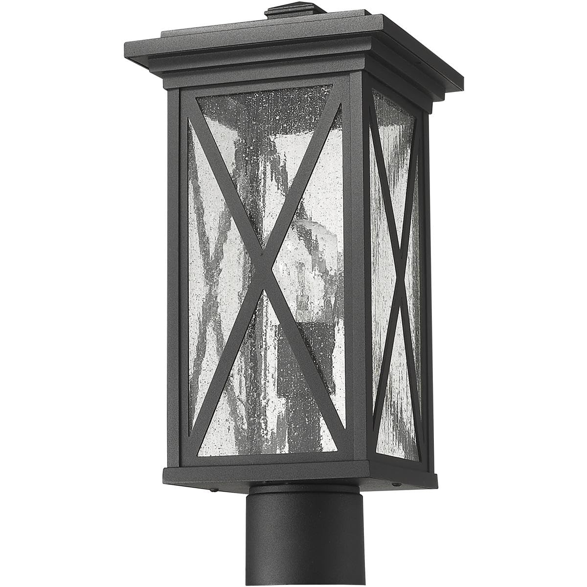 Z-Lite 1 Light Outdoor Post Mount Fixture 583PHMR-BK, Black