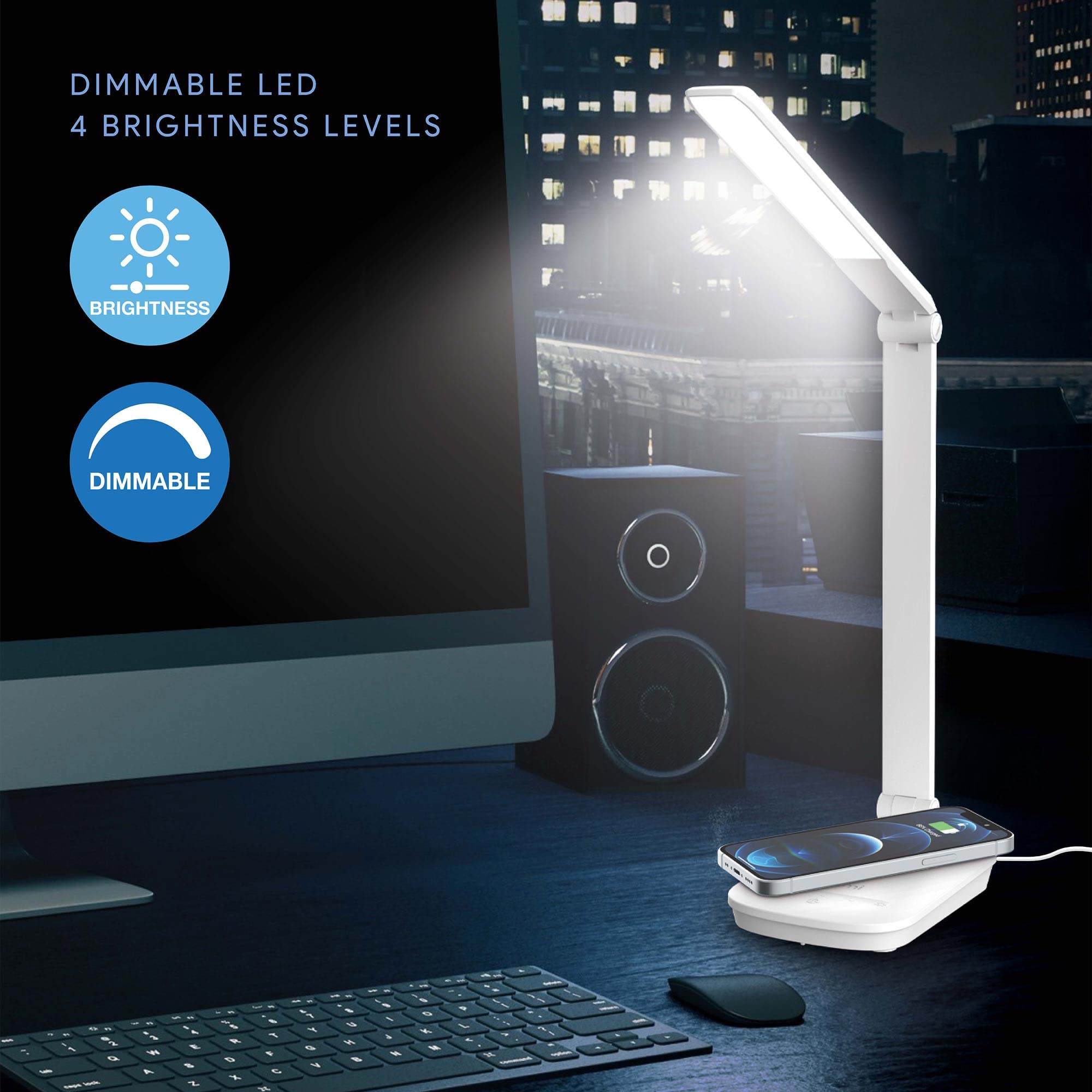 Tzumi 7998 Qi Wireless Charging Desk Lamp