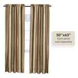 Ombre Panel Room Darkening Window Curtain - 63 Inch Length, 50 Inch Width - Earth- Light Filtering Soft Polyester Drapes for Bedroom Living & Dining Room by Achim Home Decor