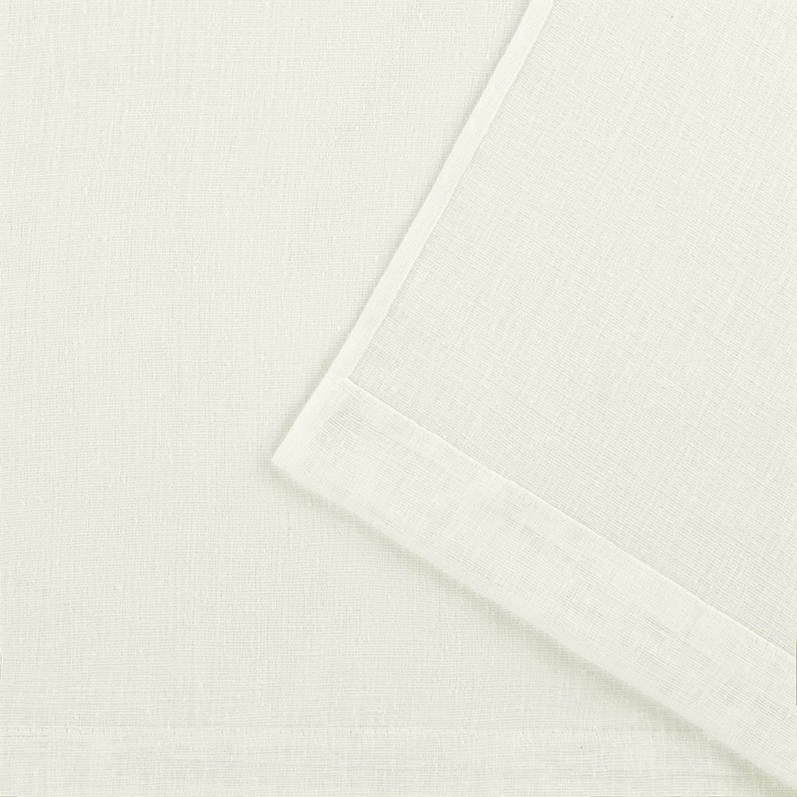 Exclusive Home Curtains EH8252-01 2-84P Belgian Textured Linen Look Jacquard Sheer Pinch Pleat Curtain Panel Pair, 84" Length, Snowflake, 2 Piece