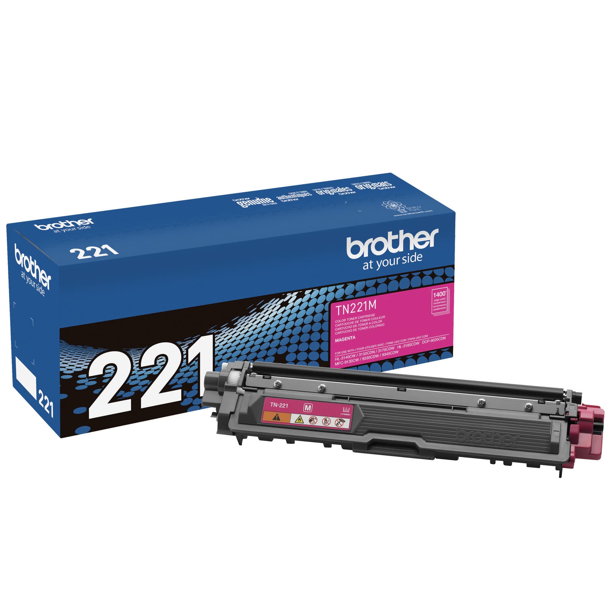 Brother TN221M Standard Yield Magenta Toner, 1 Pack