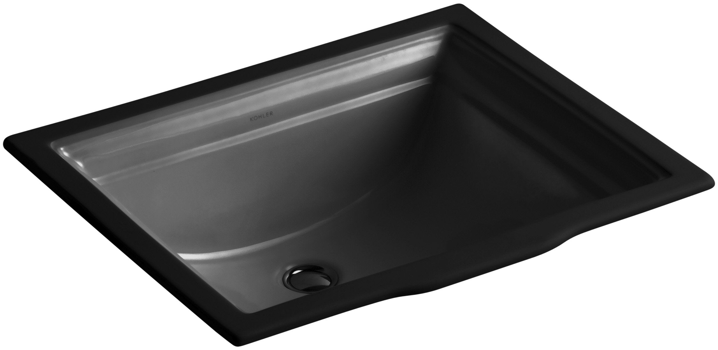 KOHLER K-2339-7 Memoirs Undercounter Bathroom Sink, Black Black