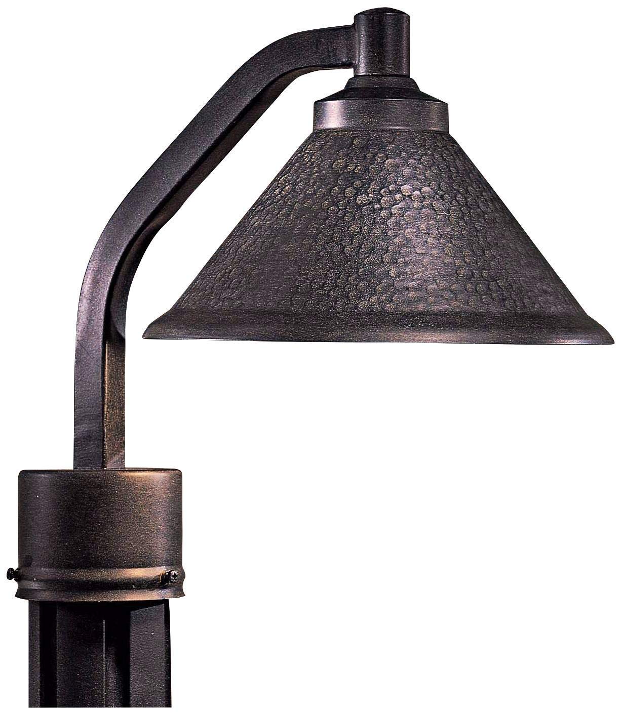 Minka Lavery 1 Light LED Post Mount in Aspen Bronze Finish w/Metal Shade