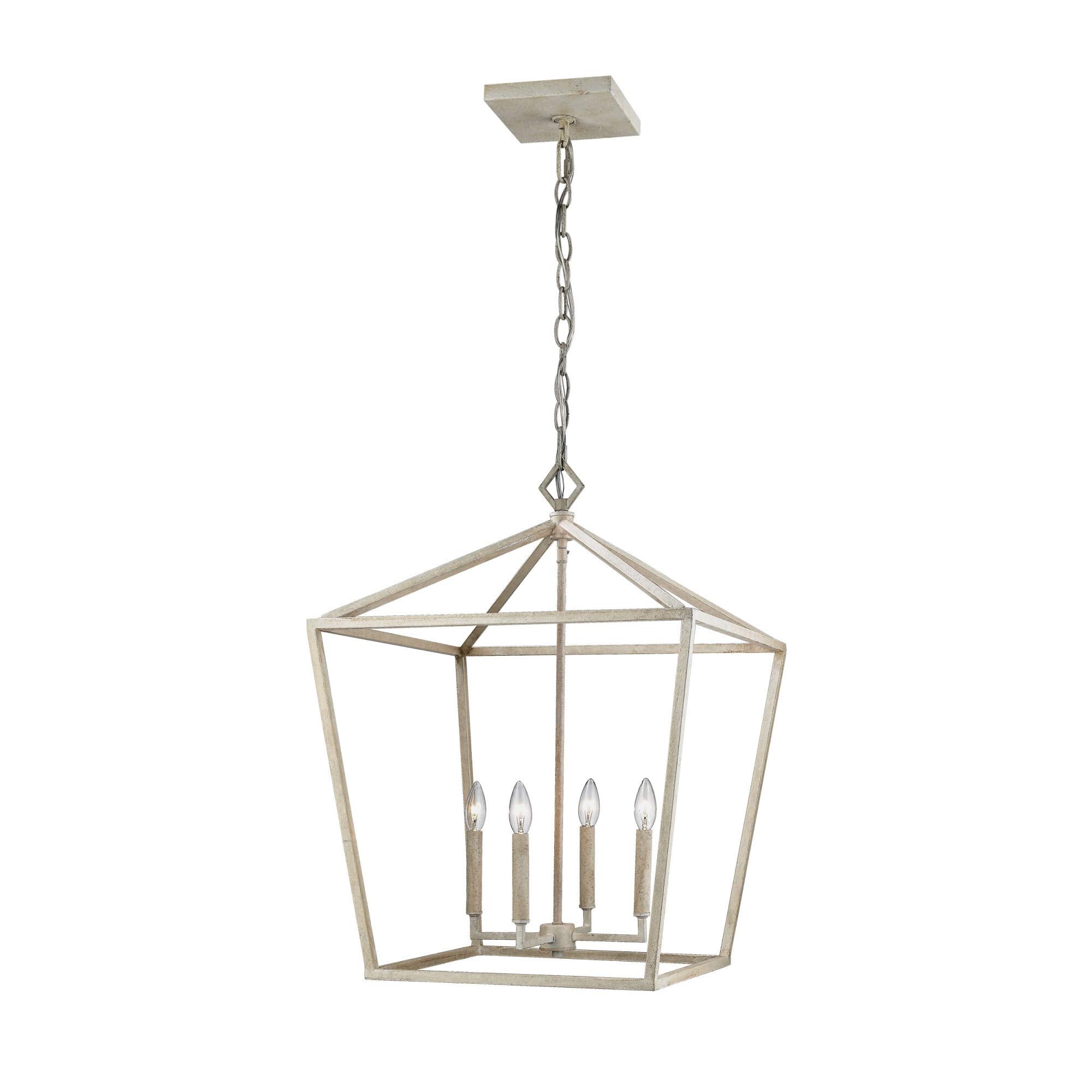 Millennium 3254-MB Transitional Four Light Pendant from None Collection in Black Finish