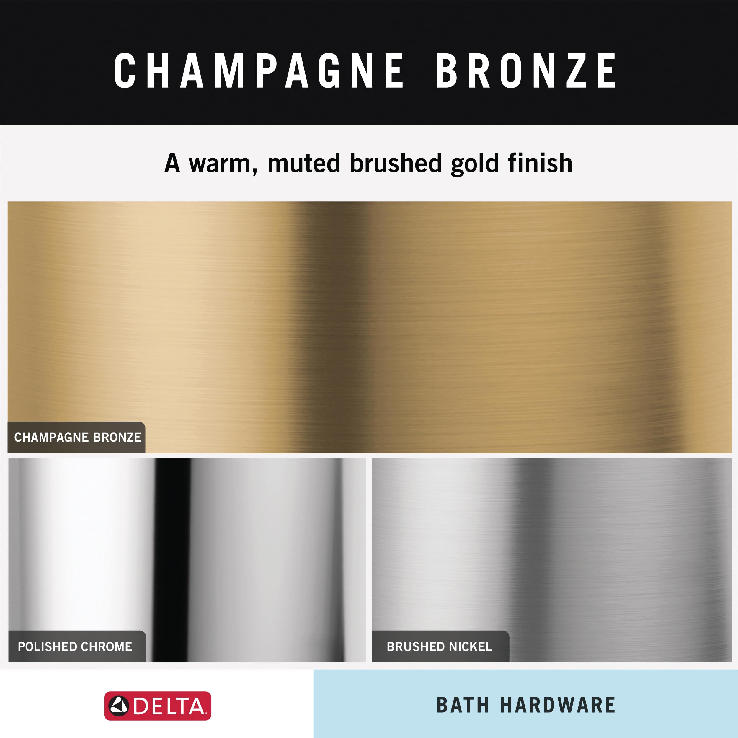 Delta Faucet 759240-CZ Trinsic 24 Inch Towel Bar, Champagne Bronze