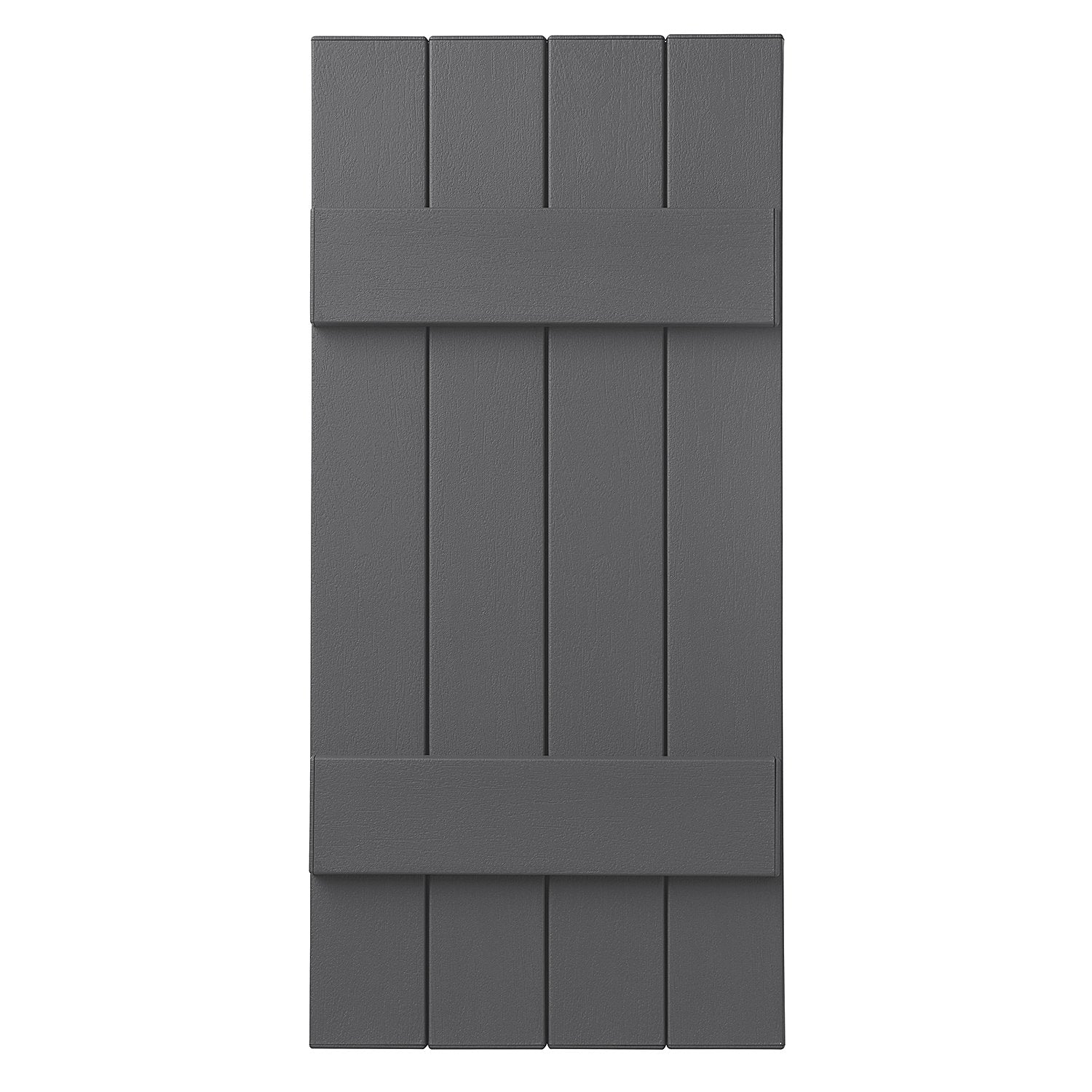 Ply Gem Shutters and Accents VIN4C1539 16 4 Board Closed Board & Batten Shutter, Gray