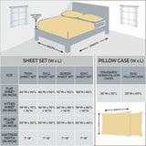 Purity Home 400 Thread Count 100% Cotton Sheets, Cooling Percale King Light Yellow Sheet Set, with Elasticized Deep Pocket Bed Sheets, Hotel Luxury 4 Piece King Size Bedding Set - King, Light Yellow
