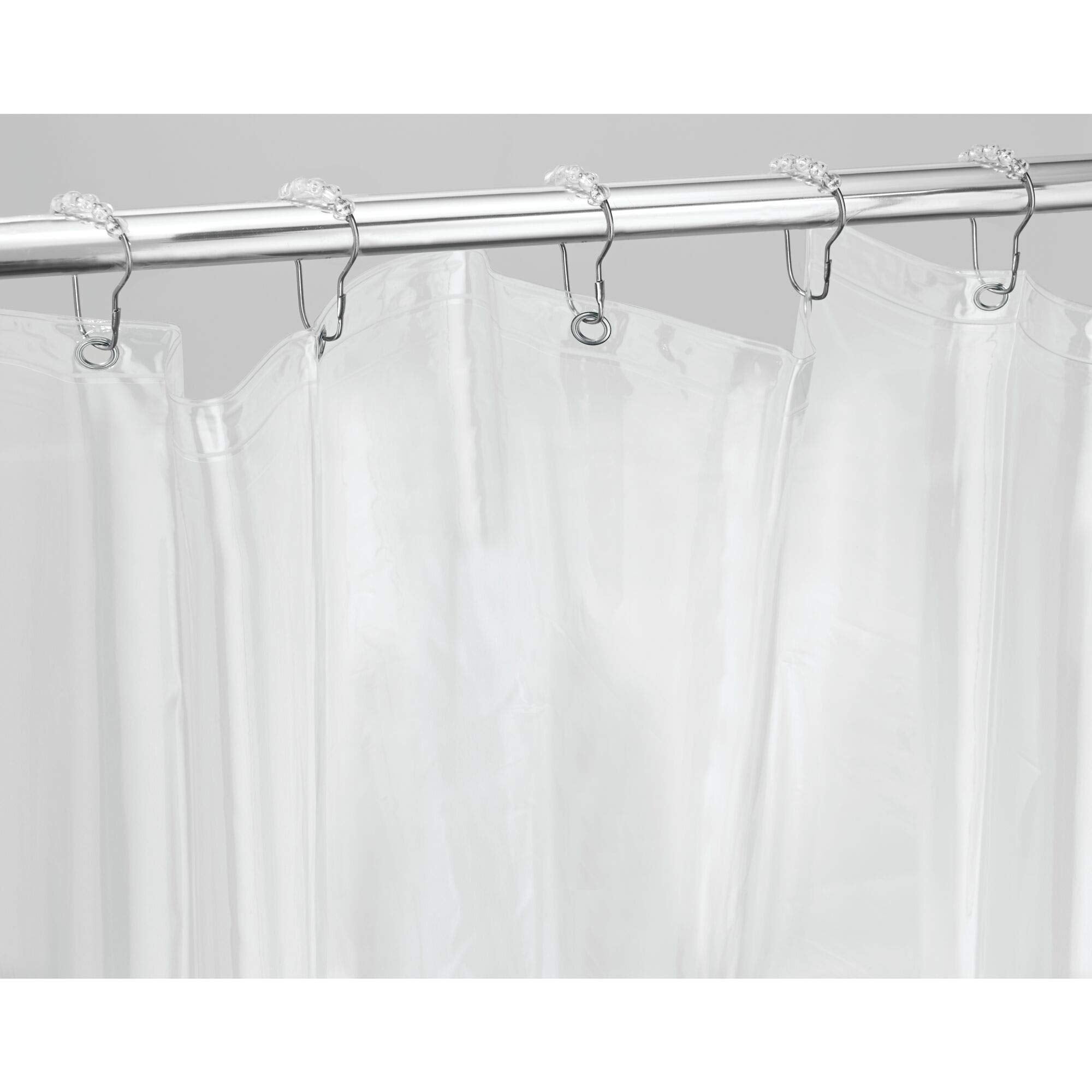 iDesign Vinyl Shower Liner, 72" x 96", Clear