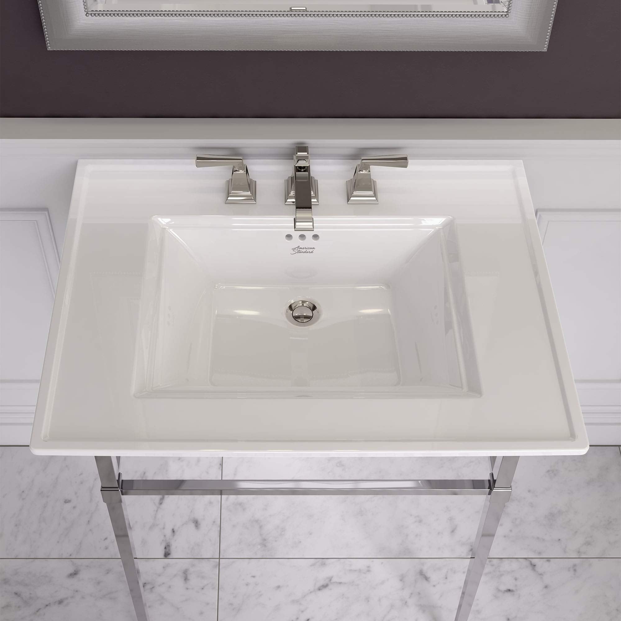 American Standard 297008.02 Town Square S Pedestal Sink Top-8" Centers, 8-inch, White