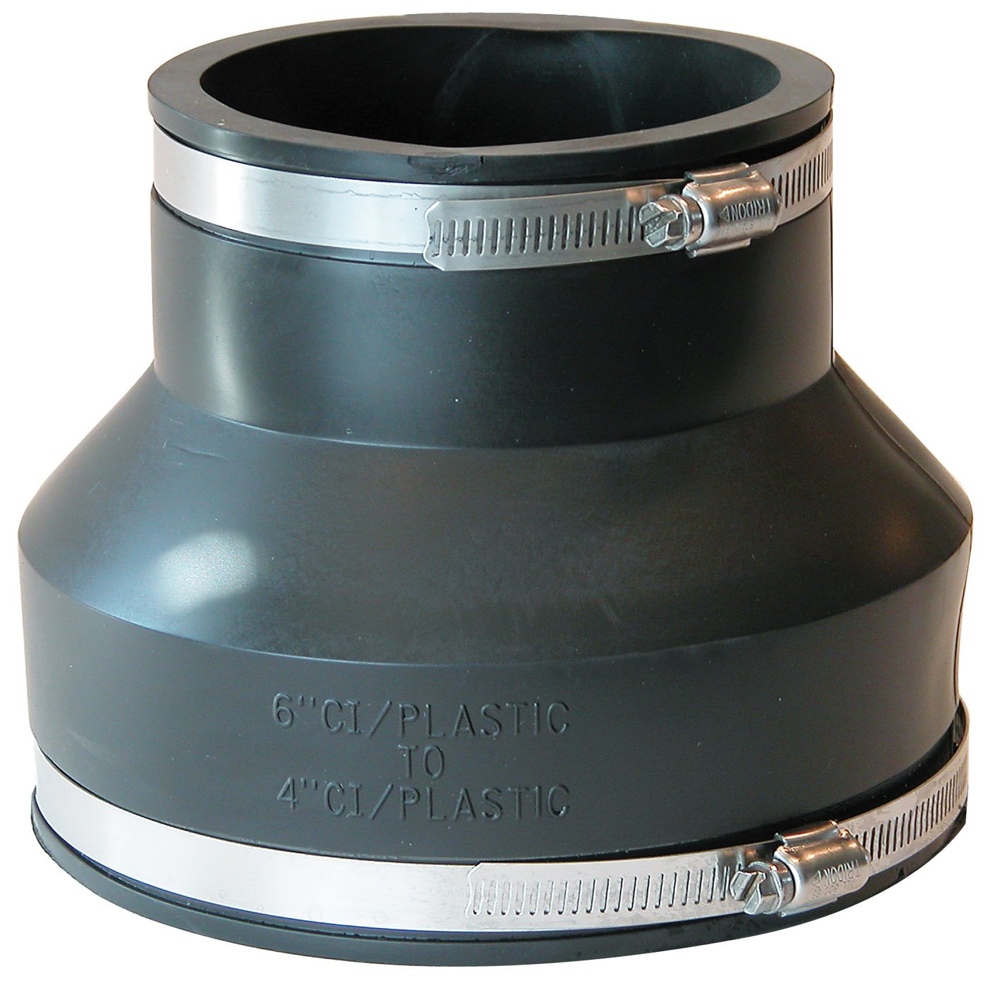 Fernco 1056-64 6" x 4" Flexible Pipe Coupling (Connects Cast Iron, PVC, Steel or Lead)