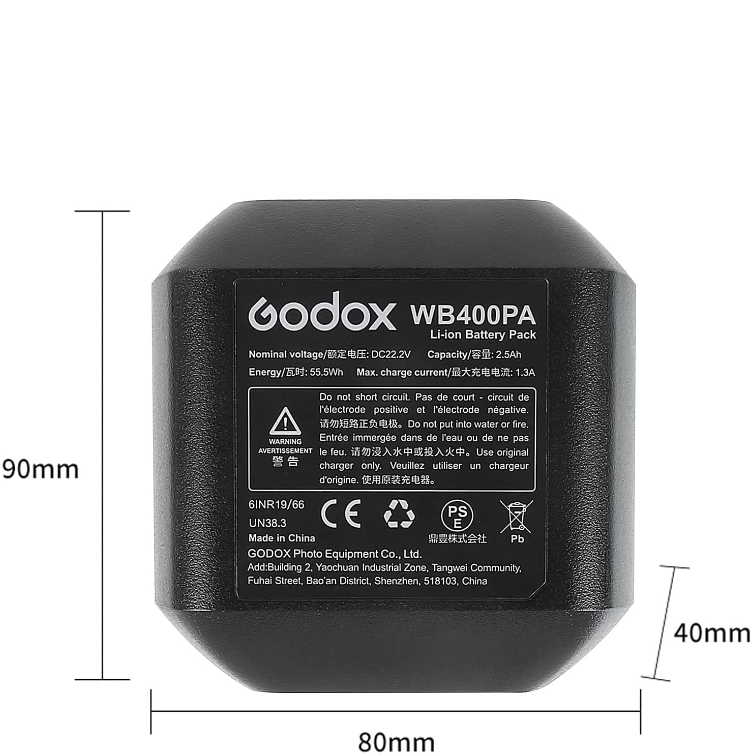 Godox Li-Ion Battery for AD400Pro Flash Head