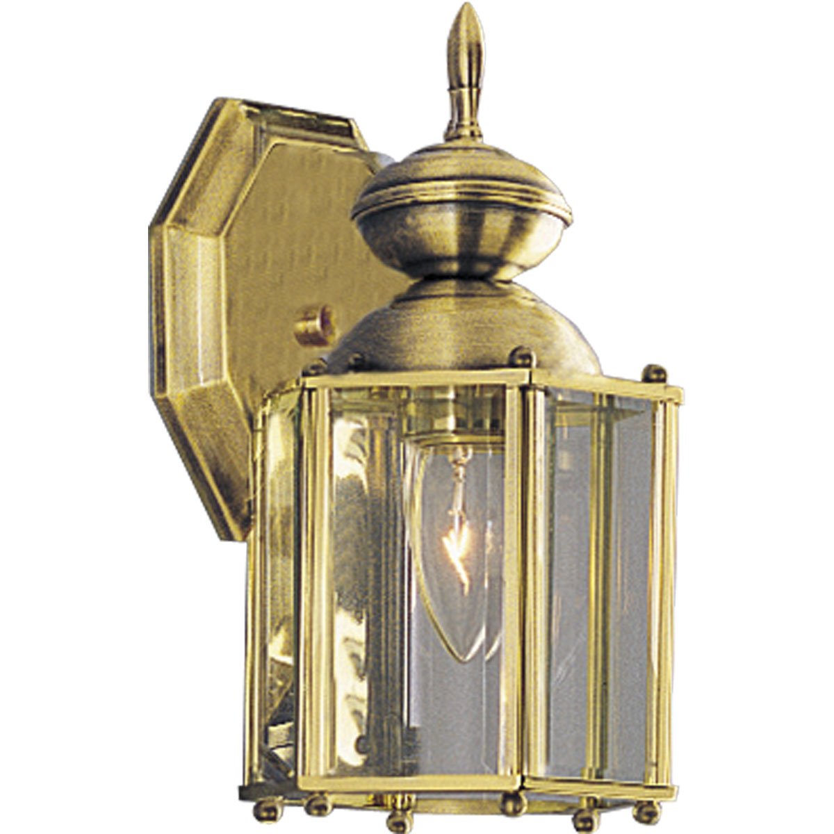 Progress Lighting P5756-10 BrassGUARD Lantern Outdoor, 5-1/2-Inch Width x 10-1/4-Inch Height, Brass