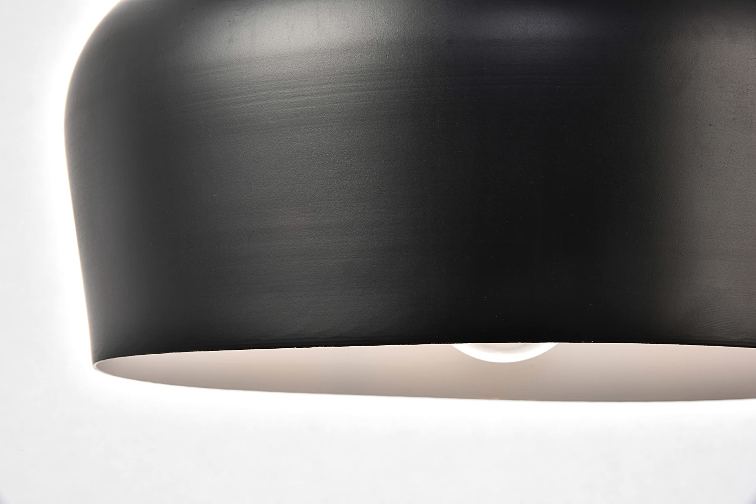 Elegant Lighting Nora Collection Pendant D11.5in H9in Lt:1 Black and Natural Wood Finish