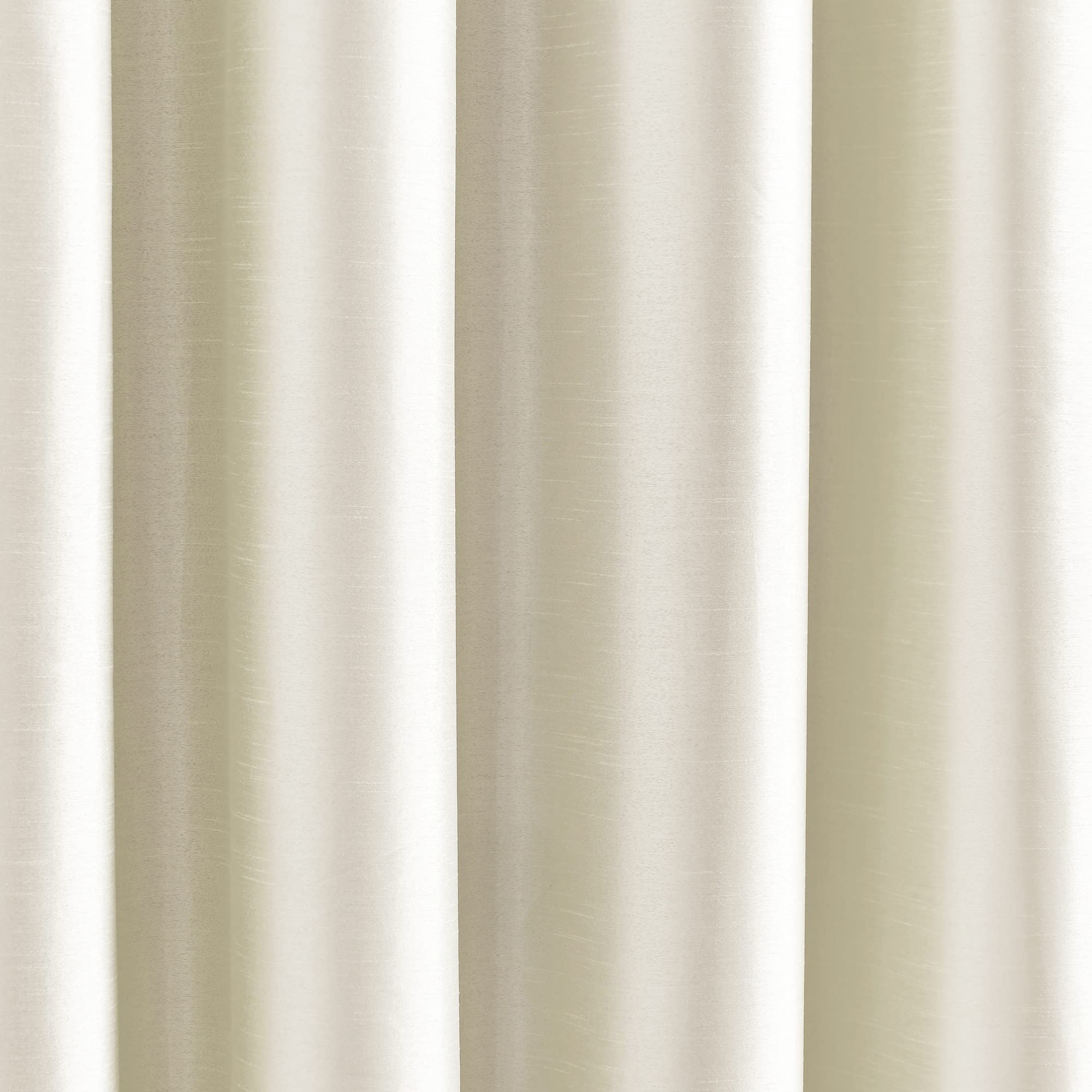 Lush Decor Insulated Grommet 100% Blackout Faux Silk Window Curtain Panel (Single Panel), 84" L x 52" W, Ivory