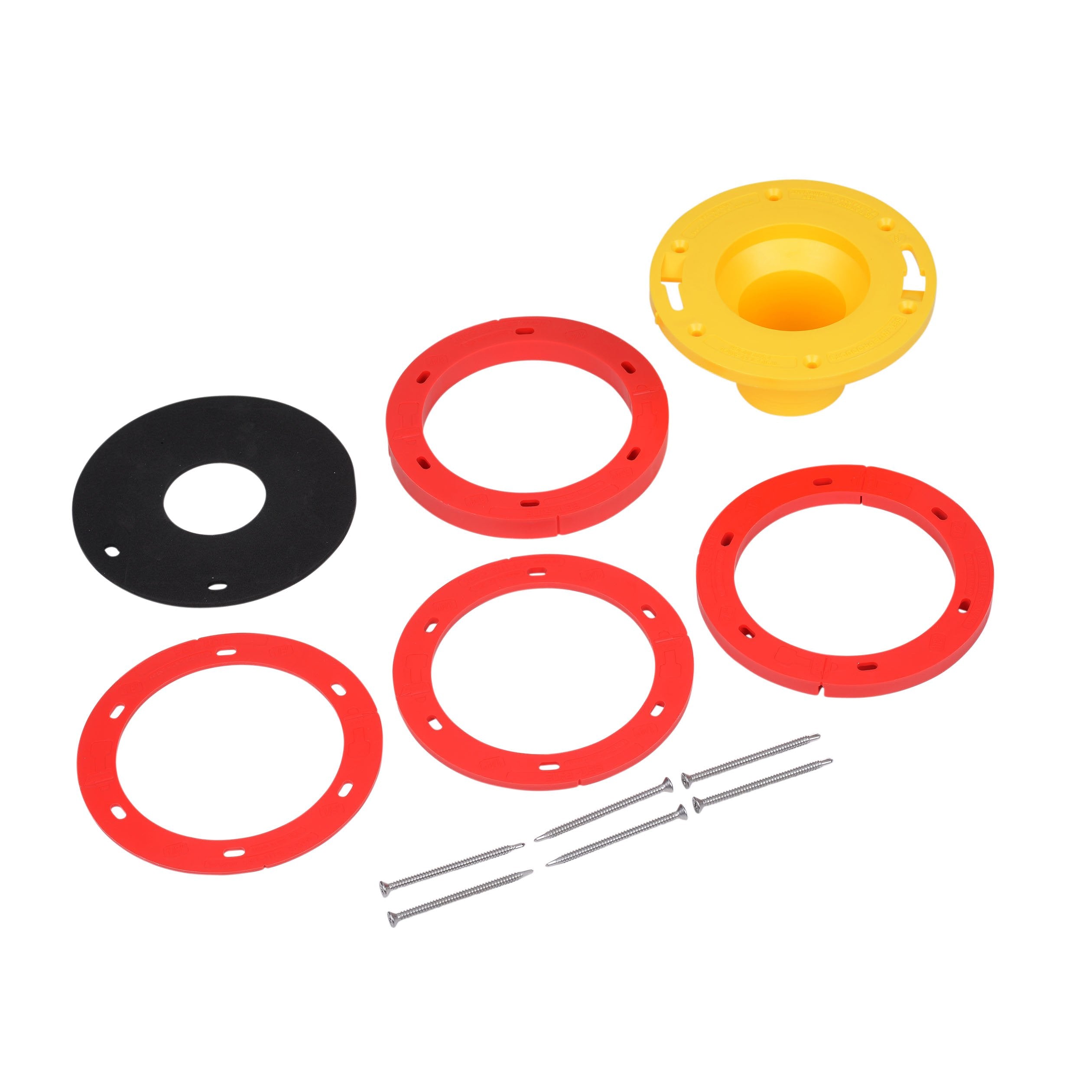 OATEY 43400 Set-Rite Toilet Flange Extension Kit, 1/4"-1-5/8", Red, Yellow