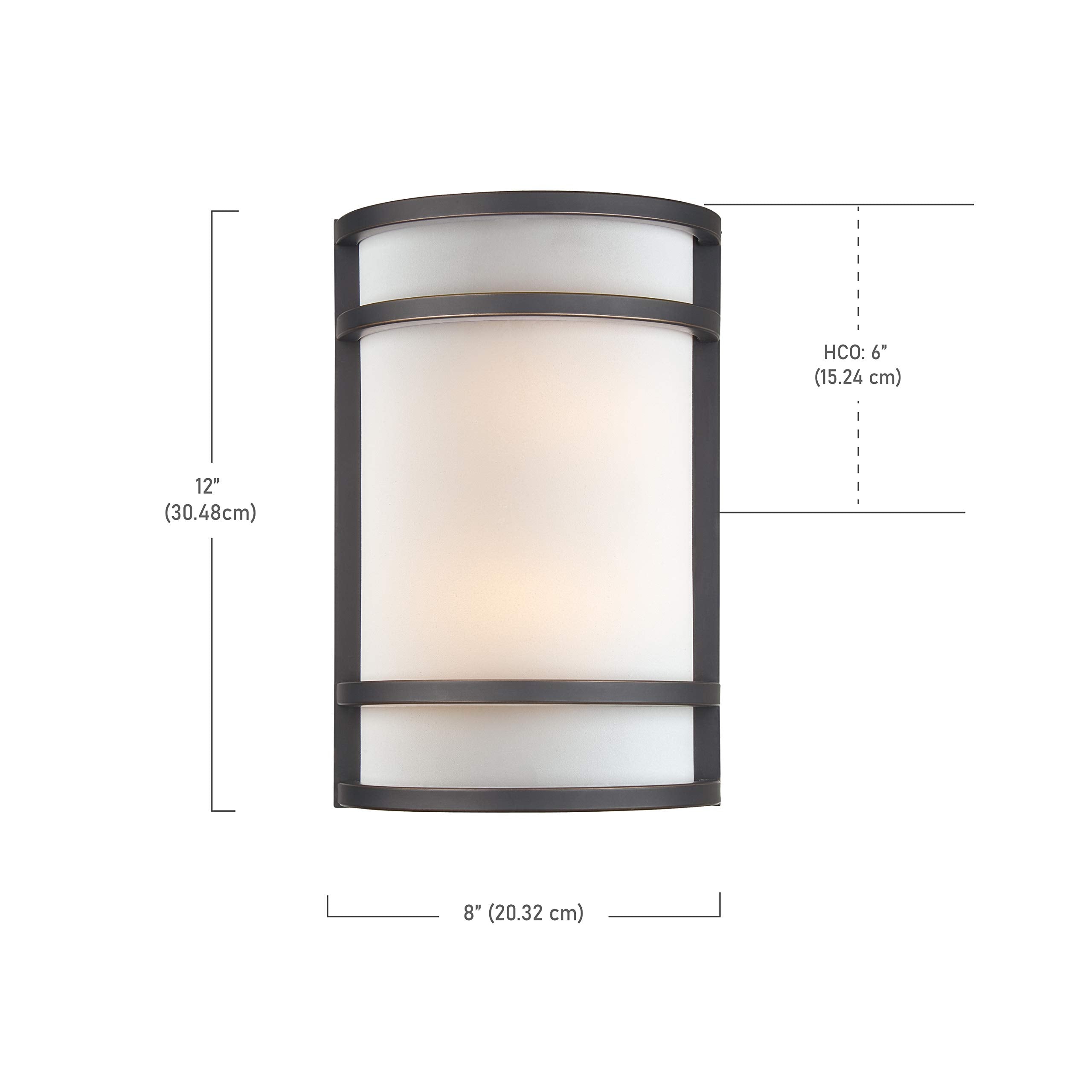 Minka Lavery Wall Sconce Lighting 345-37B, Glass Damp Bath Vanity Fixture, 2 Light, 120 Watts, Bronze