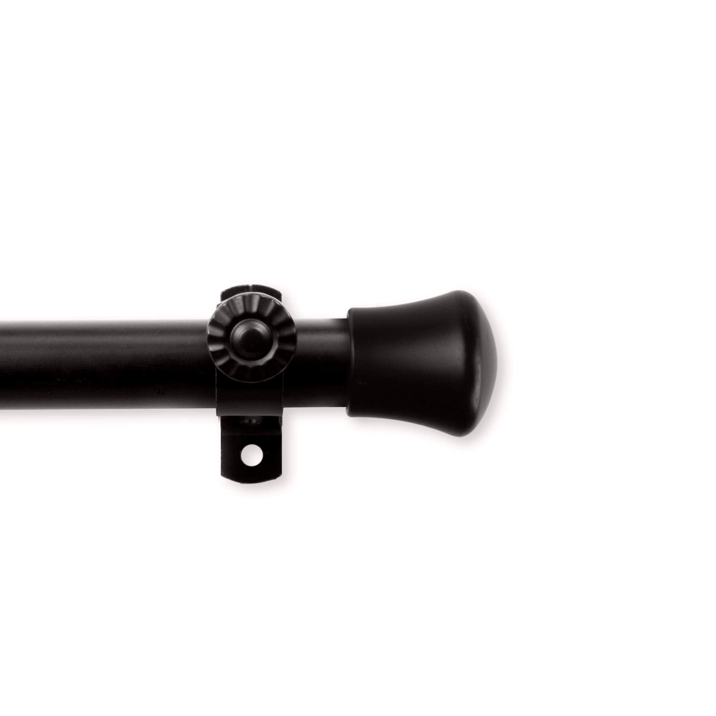 Rod Desyne CORNER-482 13/16" Corner Curtain Rod, 48-84 inch, Black