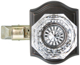 Baldwin PS.CRY.Tar Crystal Passage Door Knob Set with Traditional Arch Trim from, Venetian Bronze