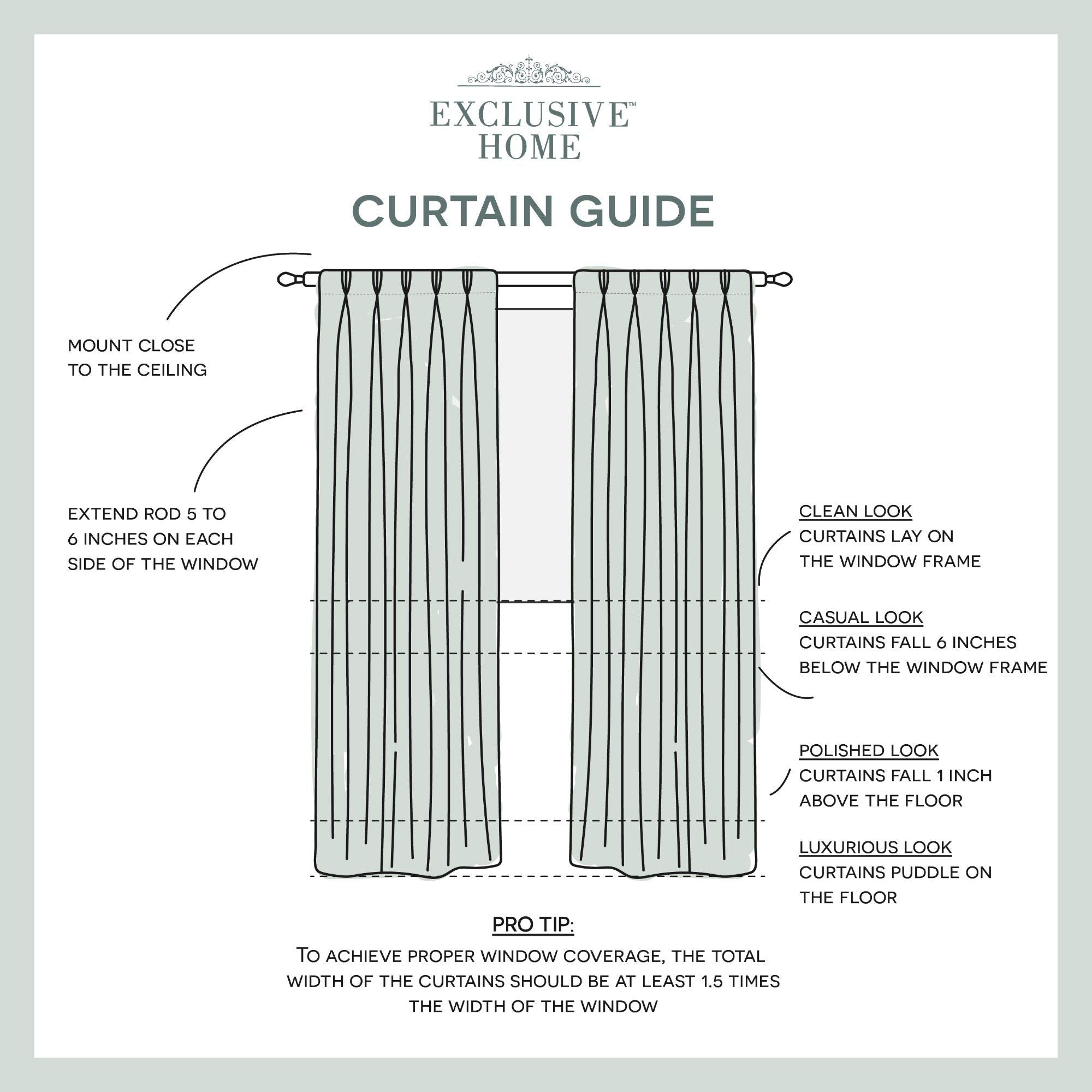 Exclusive Home Loha Light Filtering Pinch Pleat Curtain Panel Pair, 84" Length, Winter White