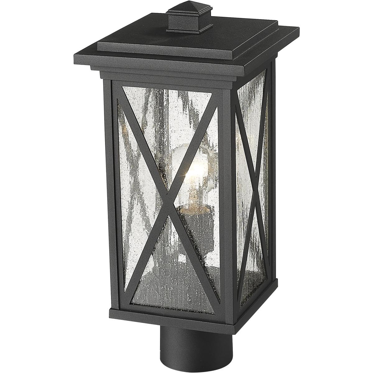 Z-Lite 1 Light Outdoor Post Mount Fixture 583PHMR-BK, Black