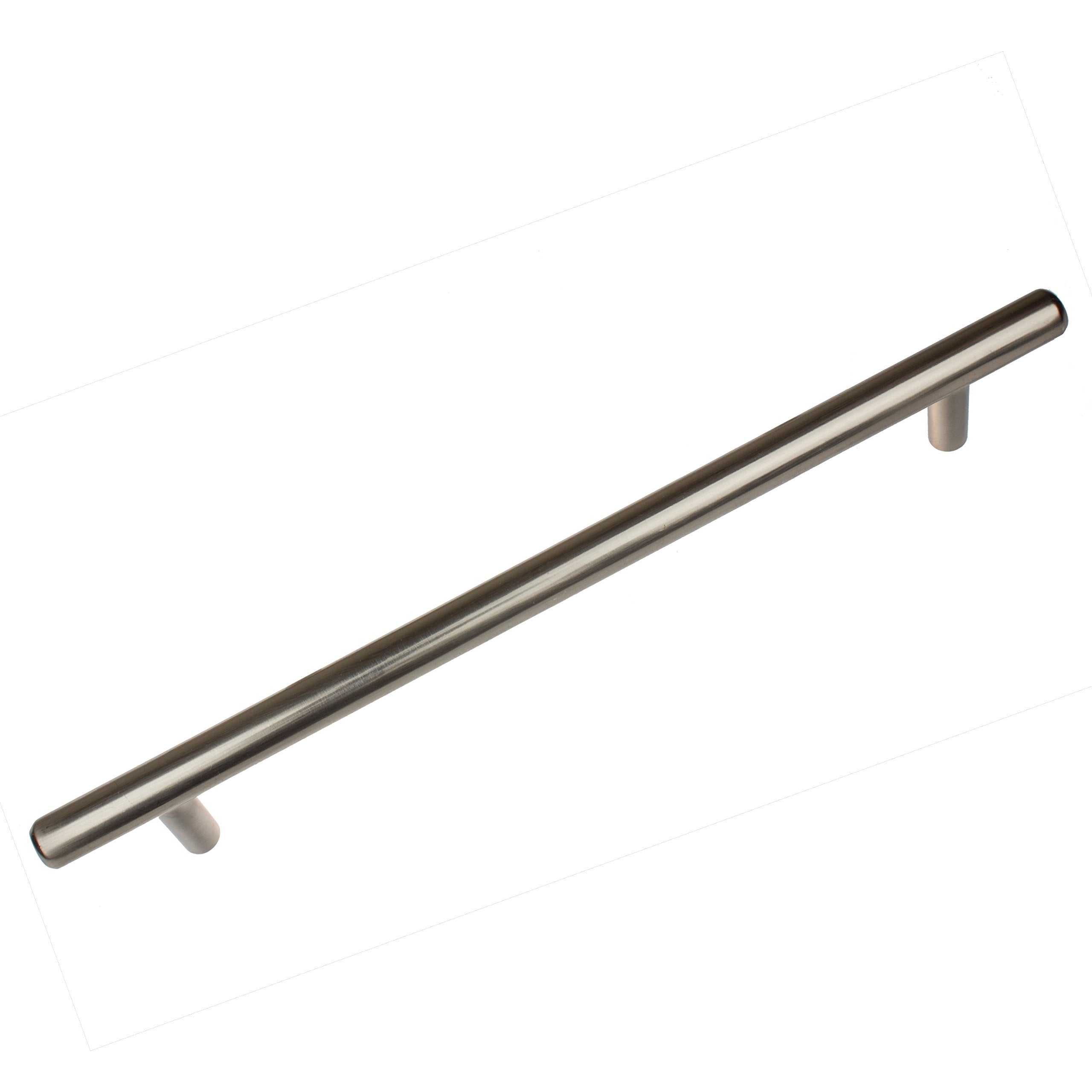 GlideRite Hardware 4074-L-SN-1 Type CC Solid Bar Series Cabinet Pull, 7.625", Satin Nickel Finish